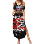 Personalized St. George Illawarra Dragons Summer Maxi Dress Graffiti Grunge Abstract Urban Street Style Design