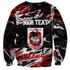 Personalized St. George Illawarra Dragons Sweatshirt Graffiti Grunge Abstract Urban Street Style Design