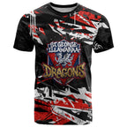 Personalized St. George Illawarra Dragons T Shirt Graffiti Grunge Abstract Urban Street Style Design