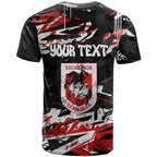 Personalized St. George Illawarra Dragons T Shirt Graffiti Grunge Abstract Urban Street Style Design