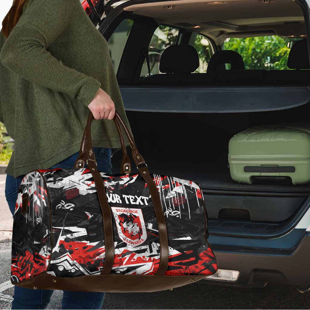 Personalized St. George Illawarra Dragons Travel Bag Graffiti Grunge Abstract Urban Street Style Design
