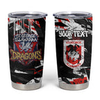 Personalized St. George Illawarra Dragons Tumbler Cup Graffiti Grunge Abstract Urban Street Style Design
