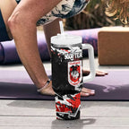 Personalized St. George Illawarra Dragons Tumbler With Handle Graffiti Grunge Abstract Urban Street Style Design