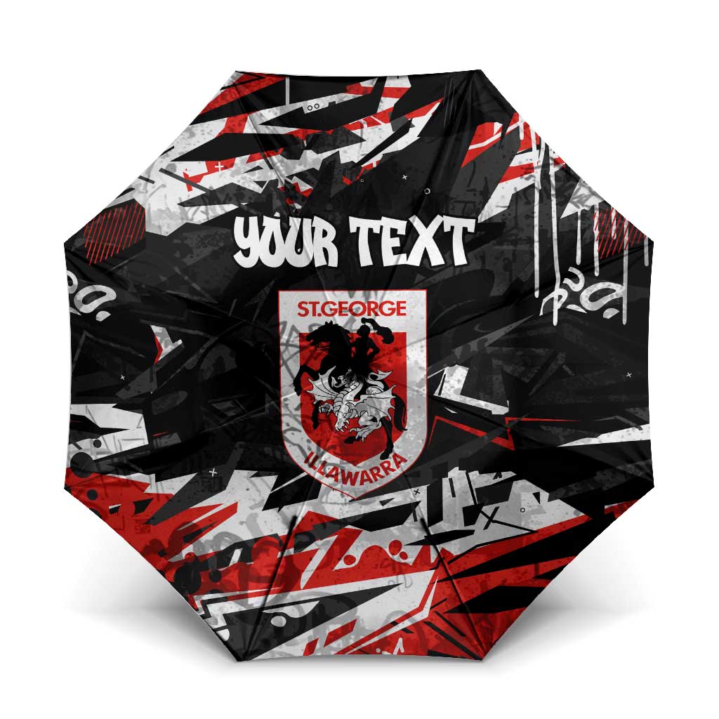 Personalized St. George Illawarra Dragons Umbrella Graffiti Grunge Abstract Urban Street Style Design