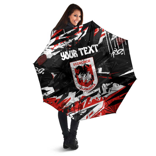 Personalized St. George Illawarra Dragons Umbrella Graffiti Grunge Abstract Urban Street Style Design