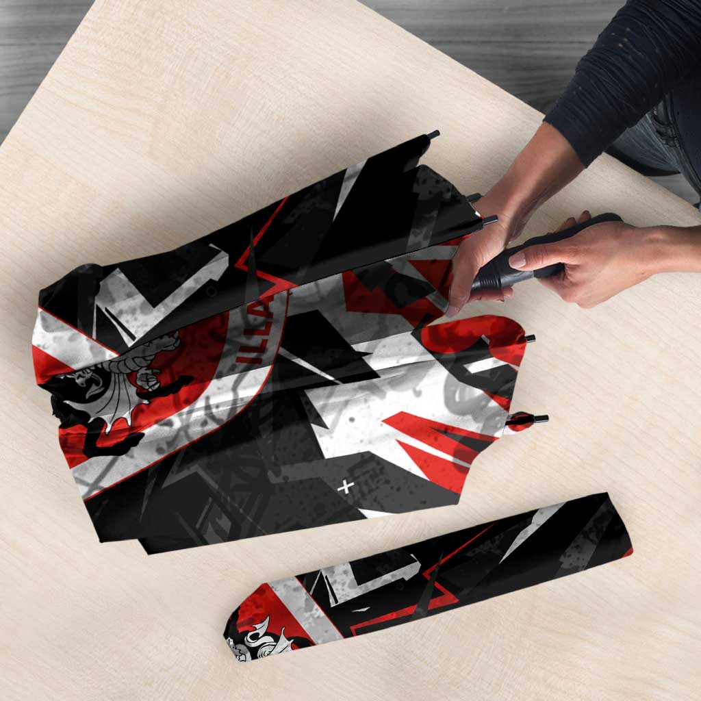 Personalized St. George Illawarra Dragons Umbrella Graffiti Grunge Abstract Urban Street Style Design