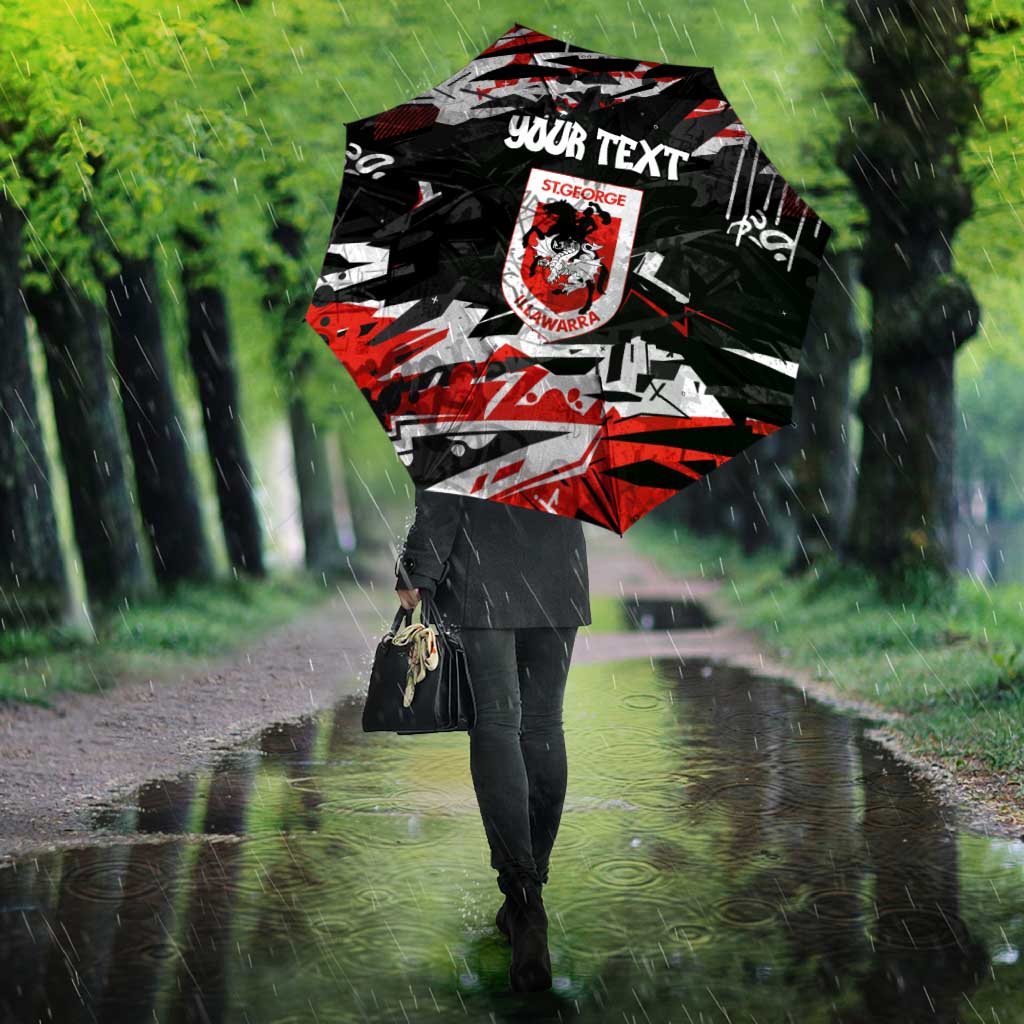 Personalized St. George Illawarra Dragons Umbrella Graffiti Grunge Abstract Urban Street Style Design