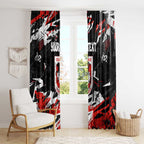 Personalized St. George Illawarra Dragons Window Curtain Graffiti Grunge Abstract Urban Street Style Design