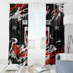 Personalized St. George Illawarra Dragons Window Curtain Graffiti Grunge Abstract Urban Street Style Design