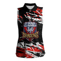 Personalized St. George Illawarra Dragons Women Sleeveless Polo Shirt Graffiti Grunge Abstract Urban Street Style Design