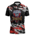 Personalized St. George Illawarra Dragons Zipper Polo Shirt Graffiti Grunge Abstract Urban Street Style Design