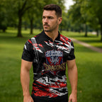 Personalized St. George Illawarra Dragons Zipper Polo Shirt Graffiti Grunge Abstract Urban Street Style Design