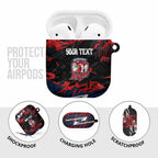 Personalized Sydney Roosters AirPods Case Graffiti Grunge Abstract Urban Street Style Design