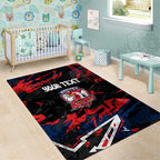 Personalized Sydney Roosters Area Rug Graffiti Grunge Abstract Urban Street Style Design