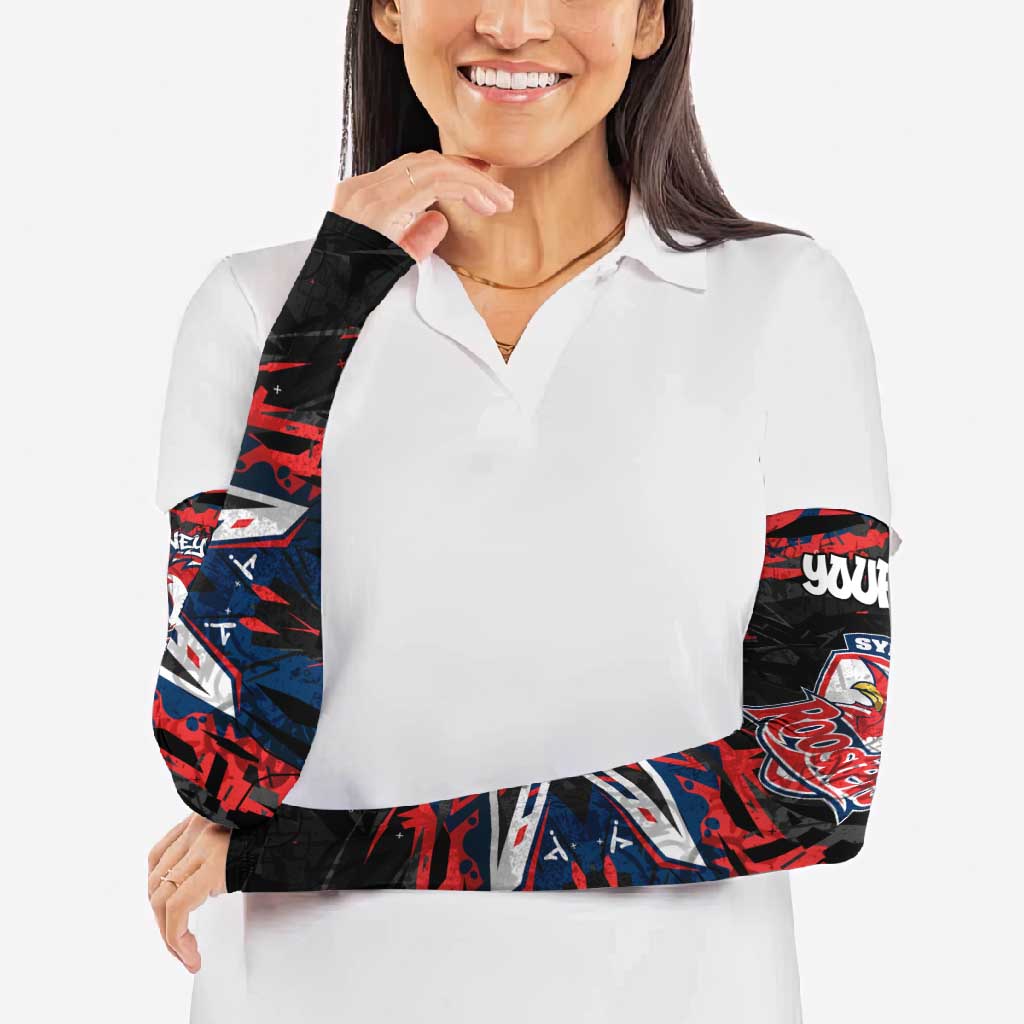 Personalized Sydney Roosters Arm Sleeves Graffiti Grunge Abstract Urban Street Style Design