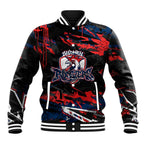 Personalized Sydney Roosters Baseball Jacket Graffiti Grunge Abstract Urban Street Style Design