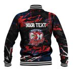 Personalized Sydney Roosters Baseball Jacket Graffiti Grunge Abstract Urban Street Style Design