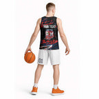Personalized Sydney Roosters Basketball Jersey Graffiti Grunge Abstract Urban Street Style Design