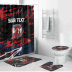 Personalized Sydney Roosters Bathroom Set Graffiti Grunge Abstract Urban Street Style Design