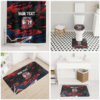 Personalized Sydney Roosters Bathroom Set Graffiti Grunge Abstract Urban Street Style Design