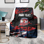 Personalized Sydney Roosters Blanket Graffiti Grunge Abstract Urban Street Style Design