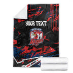 Personalized Sydney Roosters Blanket Graffiti Grunge Abstract Urban Street Style Design