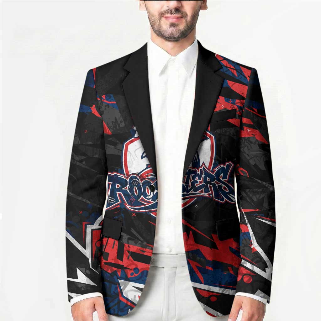 Personalized Sydney Roosters Blazer Graffiti Grunge Abstract Urban Street Style Design
