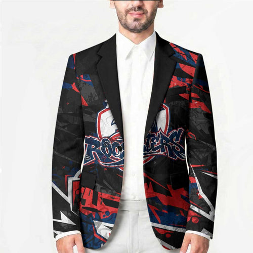 Personalized Sydney Roosters Blazer Graffiti Grunge Abstract Urban Street Style Design