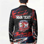 Personalized Sydney Roosters Blazer Graffiti Grunge Abstract Urban Street Style Design