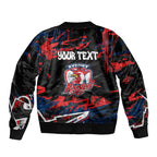 Personalized Sydney Roosters Bomber Jacket Graffiti Grunge Abstract Urban Street Style Design