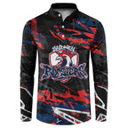 Personalized Sydney Roosters Button Sweatshirt Graffiti Grunge Abstract Urban Street Style Design