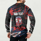 Personalized Sydney Roosters Button Sweatshirt Graffiti Grunge Abstract Urban Street Style Design