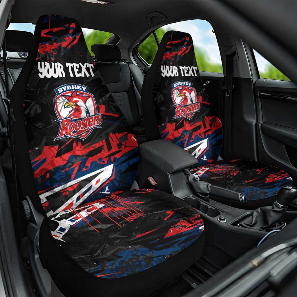 Personalized Sydney Roosters Car Seat Cover Graffiti Grunge Abstract Urban Street Style Design