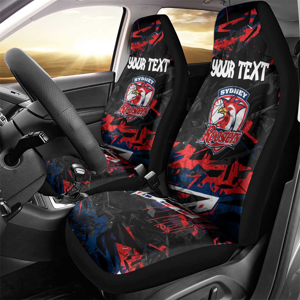 Personalized Sydney Roosters Car Seat Cover Graffiti Grunge Abstract Urban Street Style Design