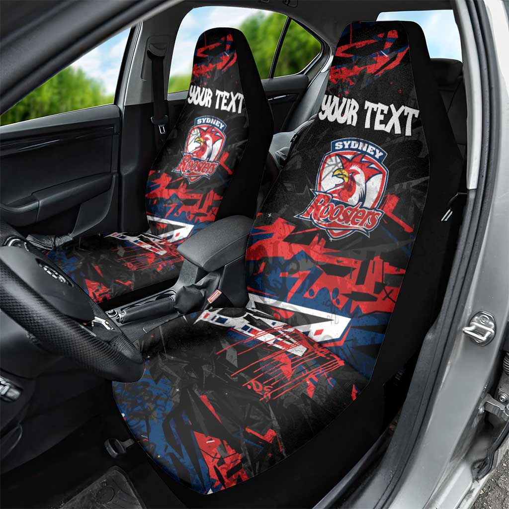 Personalized Sydney Roosters Car Seat Cover Graffiti Grunge Abstract Urban Street Style Design