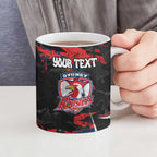 Personalized Sydney Roosters Ceramic Mug Graffiti Grunge Abstract Urban Street Style Design