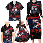 Personalized Sydney Roosters Family Matching Long Sleeve Bodycon Dress and Hawaiian Shirt Graffiti Grunge Abstract Urban Street Style Design