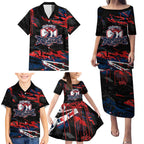 Personalized Sydney Roosters Family Matching Puletasi and Hawaiian Shirt Graffiti Grunge Abstract Urban Street Style Design
