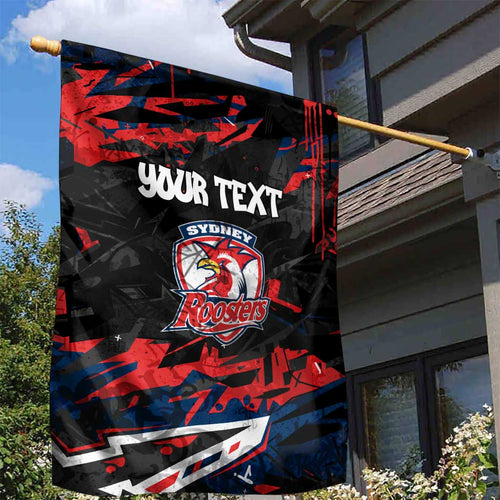 Personalized Sydney Roosters Garden Flag Graffiti Grunge Abstract Urban Street Style Design