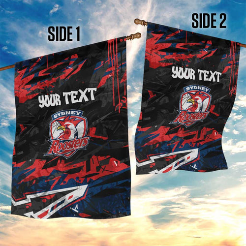 Personalized Sydney Roosters Garden Flag Graffiti Grunge Abstract Urban Street Style Design