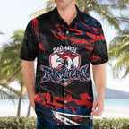 Personalized Sydney Roosters Hawaiian Shirt Graffiti Grunge Abstract Urban Street Style Design