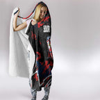Personalized Sydney Roosters Hooded Blanket Graffiti Grunge Abstract Urban Street Style Design