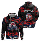 Personalized Sydney Roosters Hoodie Graffiti Grunge Abstract Urban Street Style Design