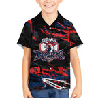 Personalized Sydney Roosters Kid Hawaiian Shirt Graffiti Grunge Abstract Urban Street Style Design