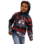 Personalized Sydney Roosters Kid Hoodie Graffiti Grunge Abstract Urban Street Style Design