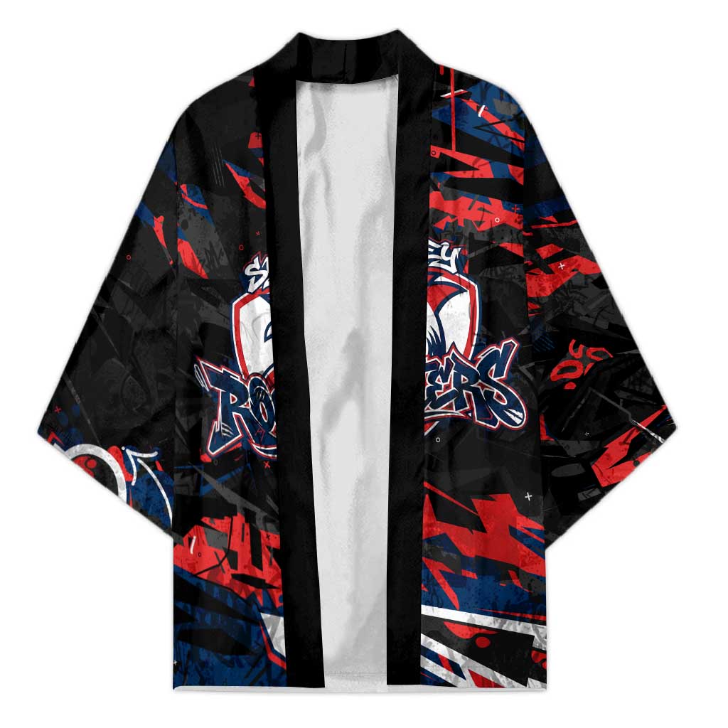 Personalized Sydney Roosters Kimono Graffiti Grunge Abstract Urban Street Style Design