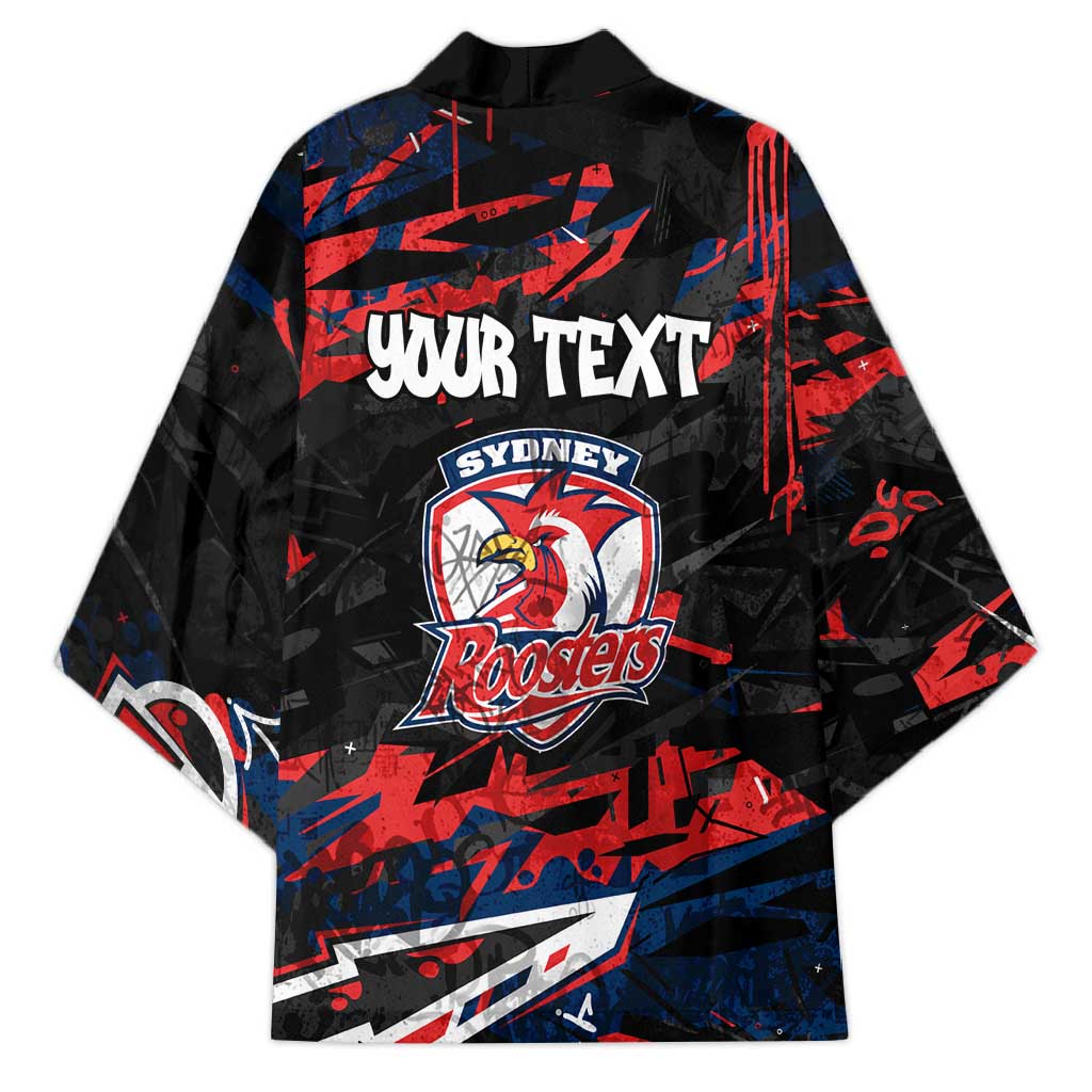 Personalized Sydney Roosters Kimono Graffiti Grunge Abstract Urban Street Style Design