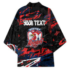 Personalized Sydney Roosters Kimono Graffiti Grunge Abstract Urban Street Style Design