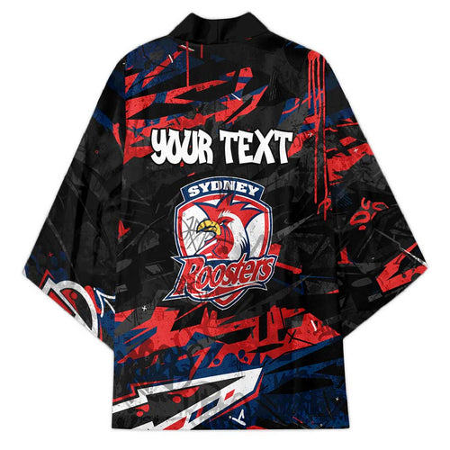 Personalized Sydney Roosters Kimono Graffiti Grunge Abstract Urban Street Style Design