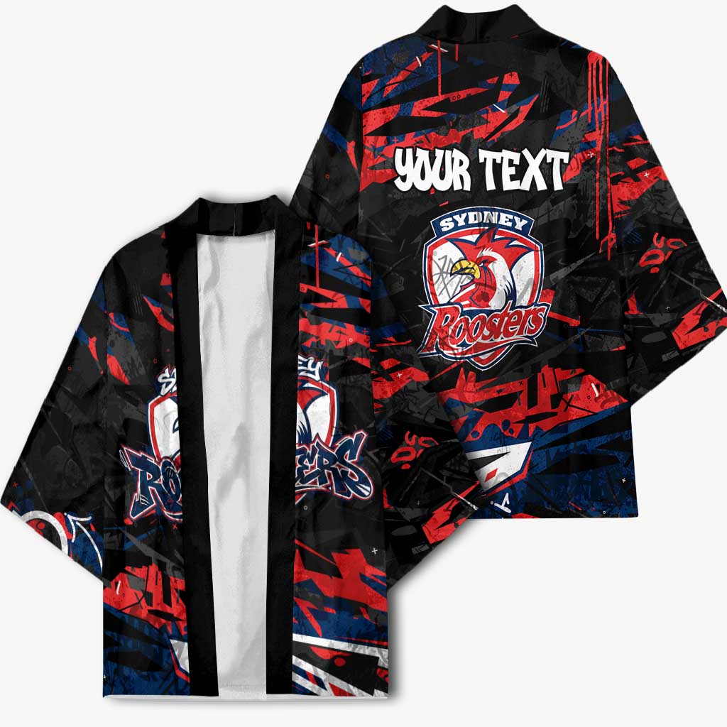 Personalized Sydney Roosters Kimono Graffiti Grunge Abstract Urban Street Style Design